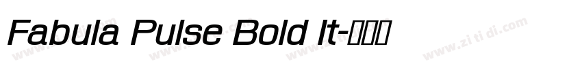 Fabula Pulse Bold It字体转换